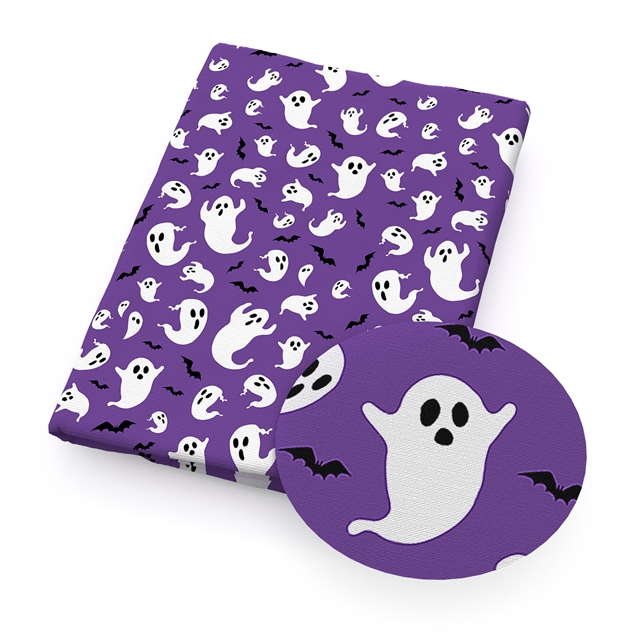 polyester cotton halloween ghost series polyester cotton fabric set (4 pcs/set) polyester cotton fabric,50*45cm(19.7*17.7