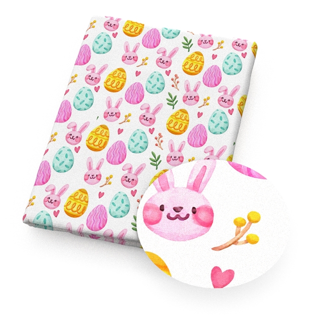 polyester cotton easter series polyester cotton fabric set (6 pcs/set)