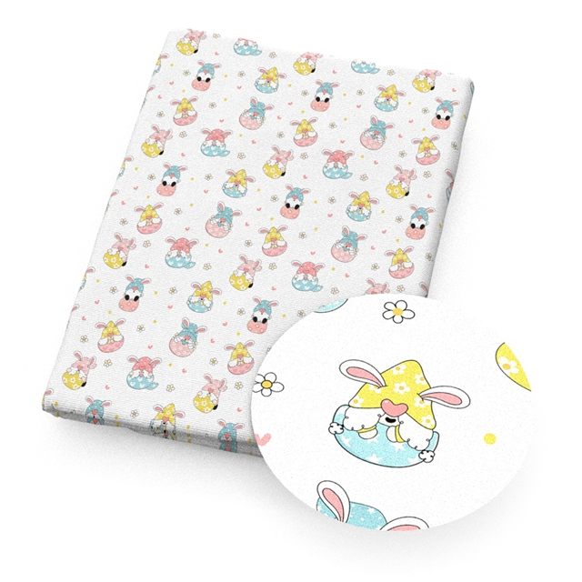 polyester cotton easter series polyester cotton fabric set (6 pcs/set)