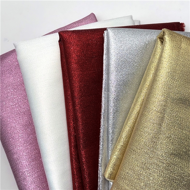 plain gold and silver jacquard fabric
