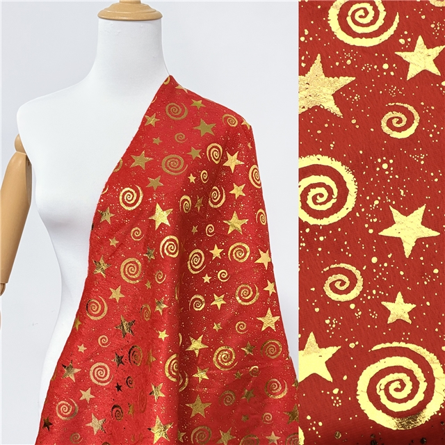 hot stamping swirls star velvet fabric