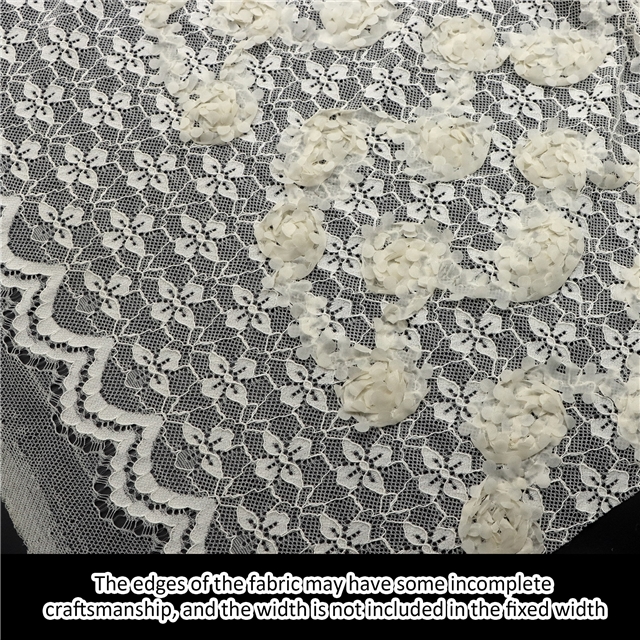 2 ways 3d flower ribbon embroidered lace fabric