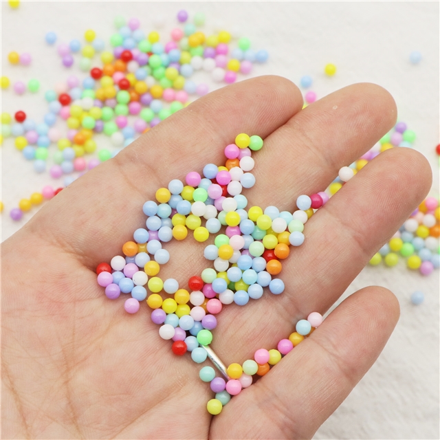 mixed color round beads (without hole)