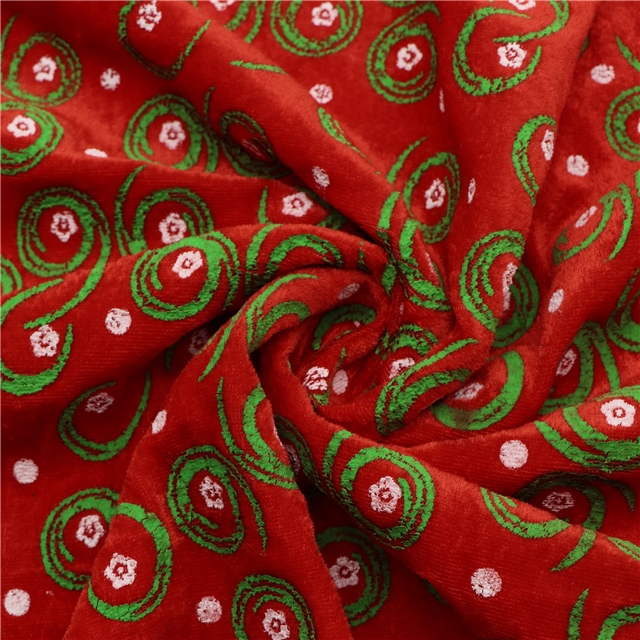 ink printing swirls velvet fabric
