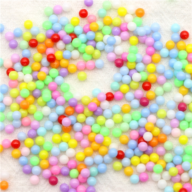 mixed color round beads (without hole)