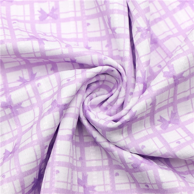 checkered heart bow polyester cotton fabric