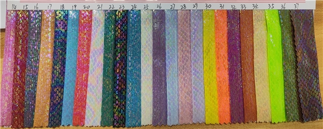 colorful iron plated snake pattern polyester fabric