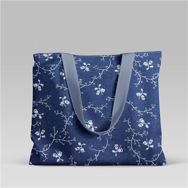 offset printed flower denim fabric 3#dark blue,50*148cm(19.7*58.3