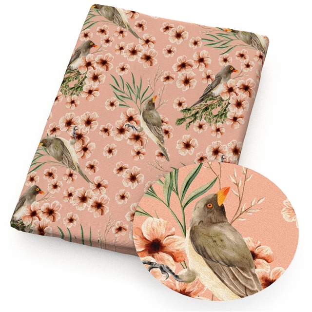polyester cotton flower animal series polyester cotton fabric set (8 pcs/set)