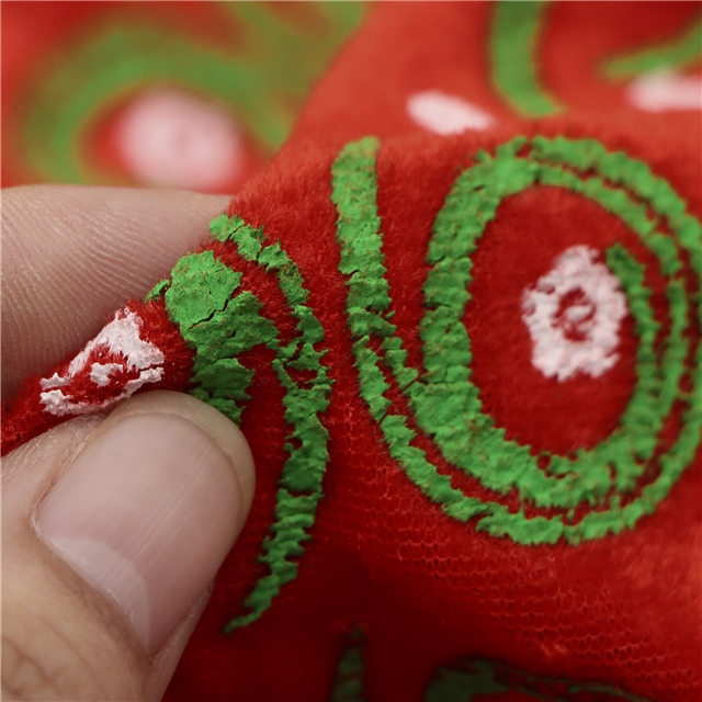 ink printing swirls velvet fabric