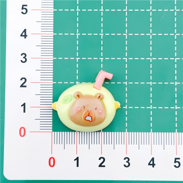 plastic/resin cute capybara 3d resin accessories