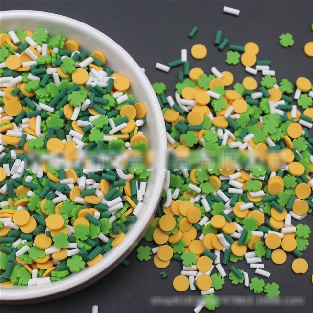 pvc mixed clover sugar grain round soft clay packaging filler