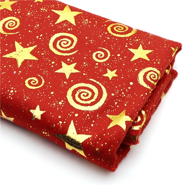hot stamping swirls star velvet fabric