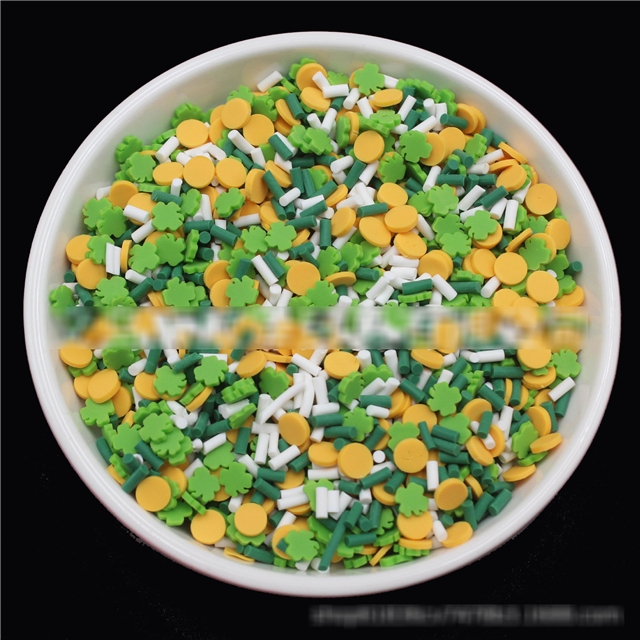 pvc mixed clover sugar grain round soft clay packaging filler