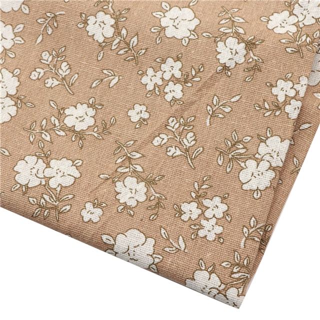 small fresh printed linen fabric 4#,50*150cm(19.7*59.1