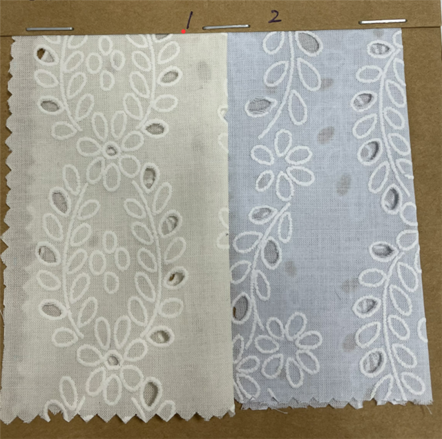 offset printed flower hollow fabric