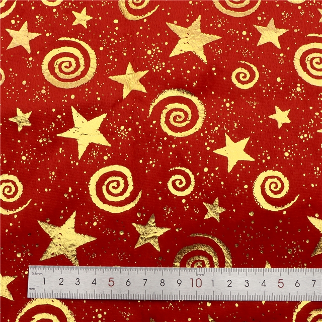 hot stamping swirls star velvet fabric