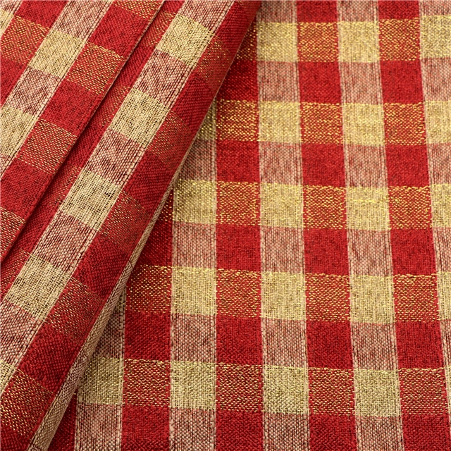 plaid gold and silver thread imitation linen fabric 10#,50*150cm(19.7*59.1