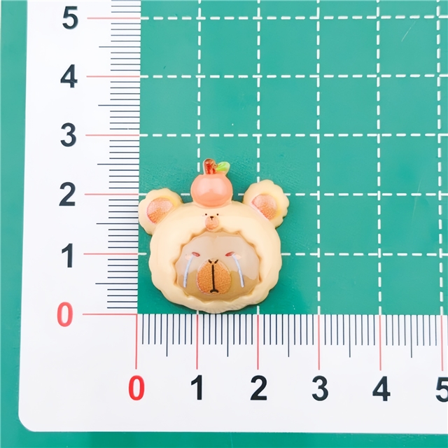 plastic/resin cute capybara 3d resin accessories
