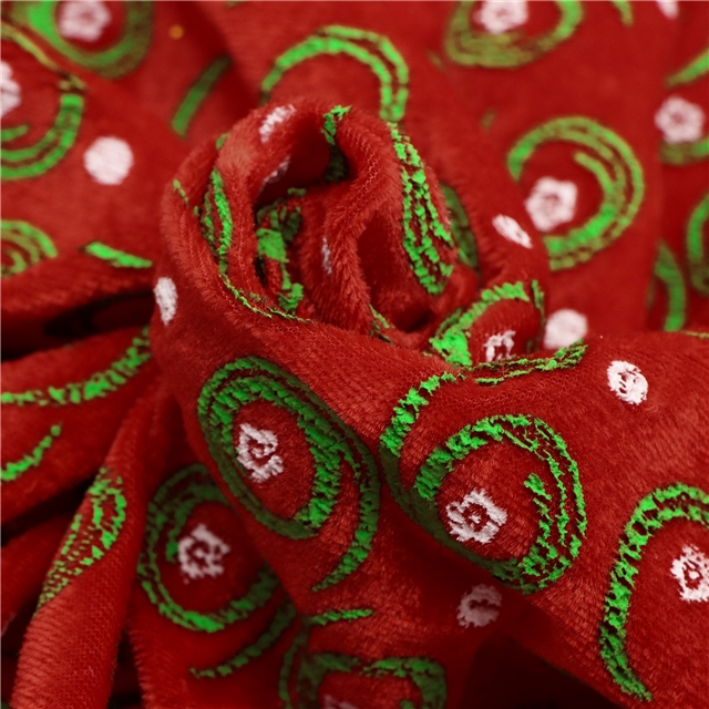 ink printing swirls velvet fabric