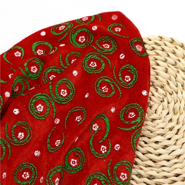 ink printing swirls velvet fabric