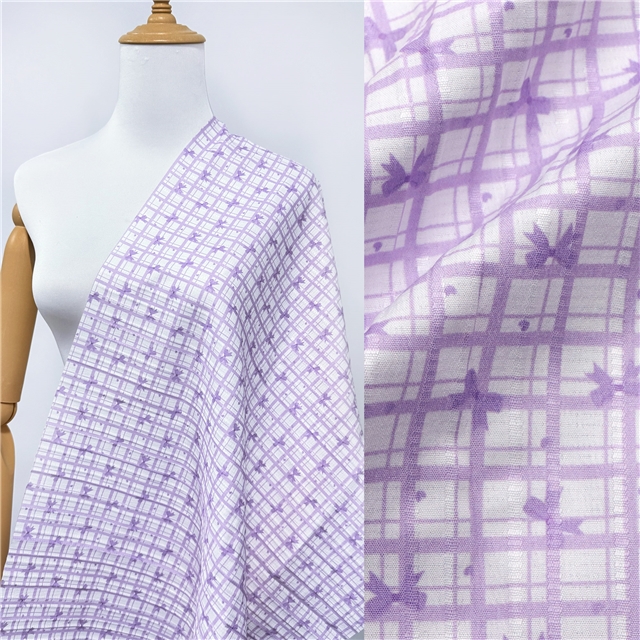 checkered heart bow polyester cotton fabric
