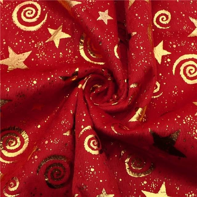 hot stamping swirls star velvet fabric