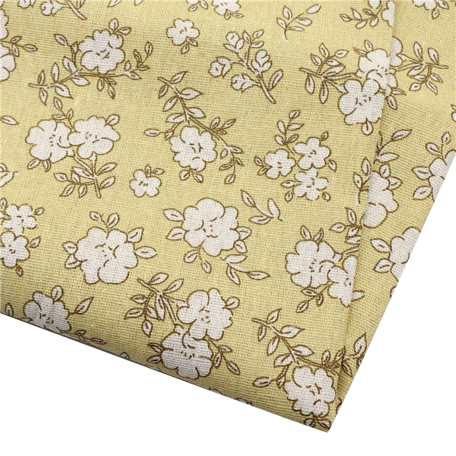 small fresh printed linen fabric 5#,50*150cm(19.7*59.1