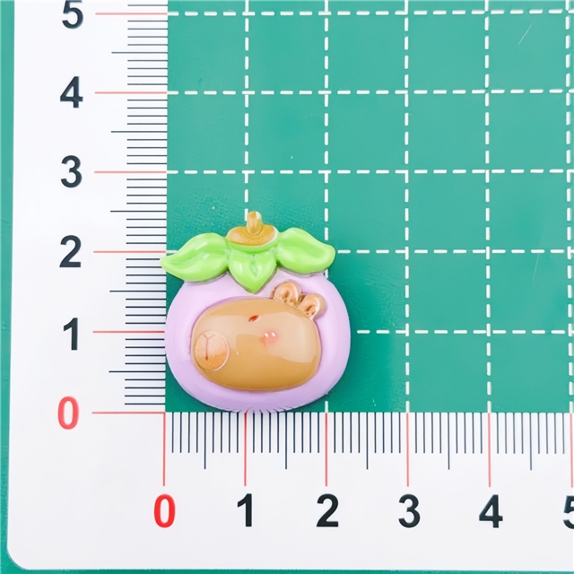 plastic/resin cute capybara 3d resin accessories