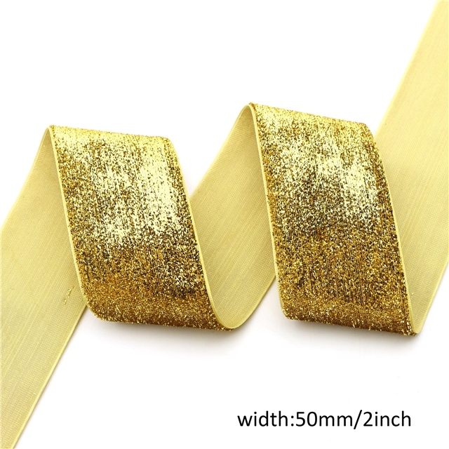2" metallic velvet no elastic ribbon