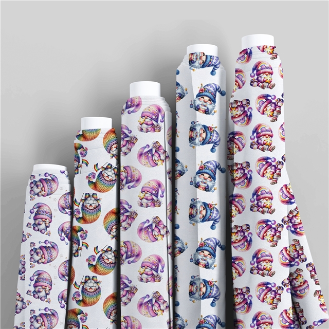 polyester cotton gnome series polyester cotton fabric set (8 pcs/set) polyester cotton fabric,50*45cm(19.7*17.7