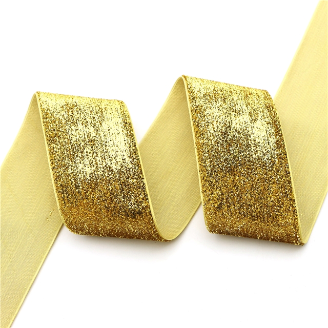 2" metallic velvet no elastic ribbon