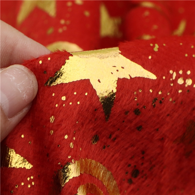 hot stamping swirls star velvet fabric