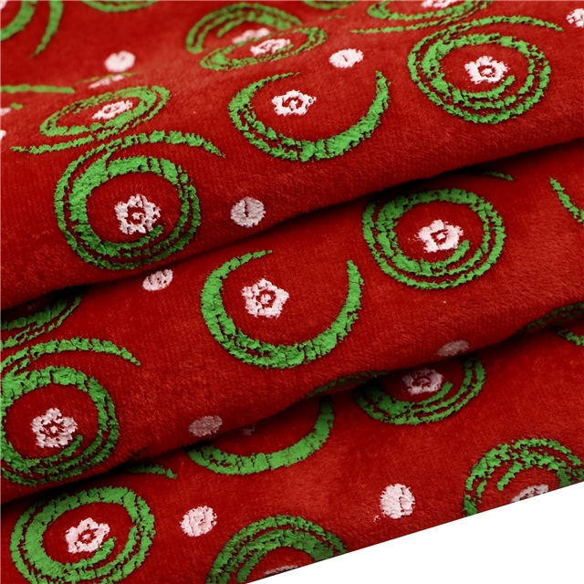 ink printing swirls velvet fabric