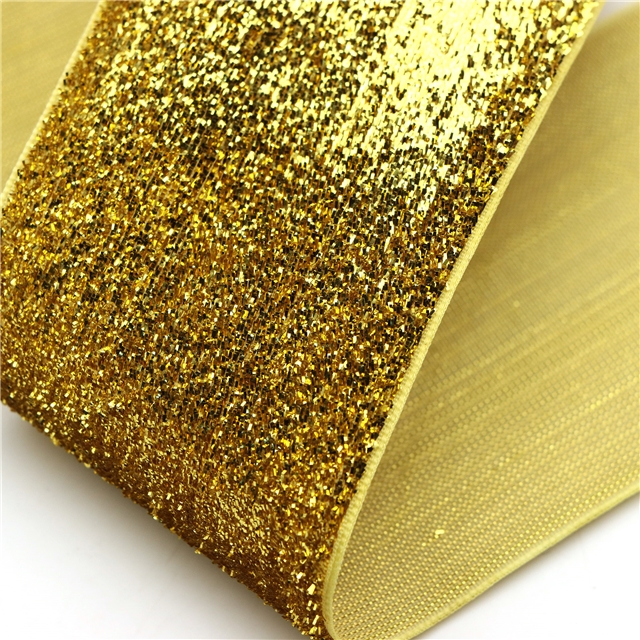 2" metallic velvet no elastic ribbon