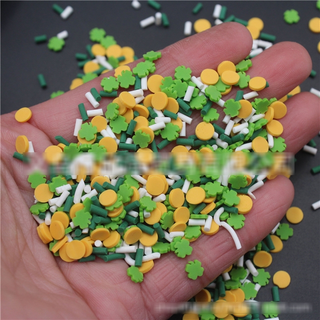 pvc mixed clover sugar grain round soft clay packaging filler