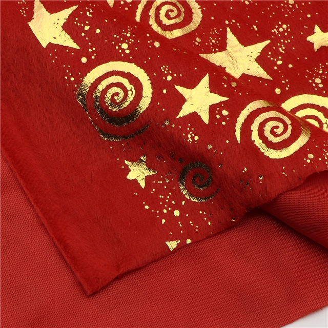 hot stamping swirls star velvet fabric