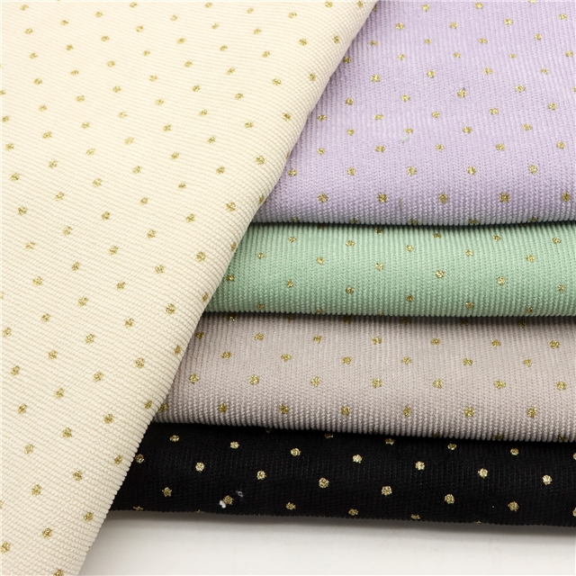 glitter dots corduroy fabric
