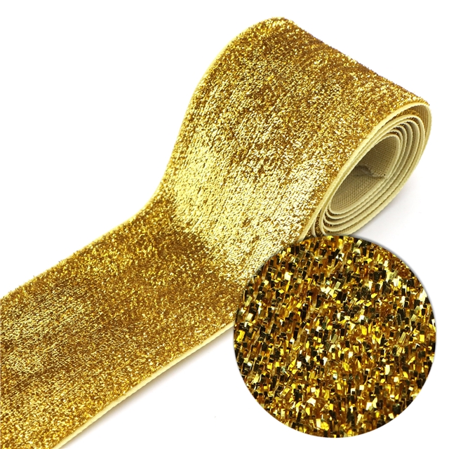 2" metallic velvet no elastic ribbon