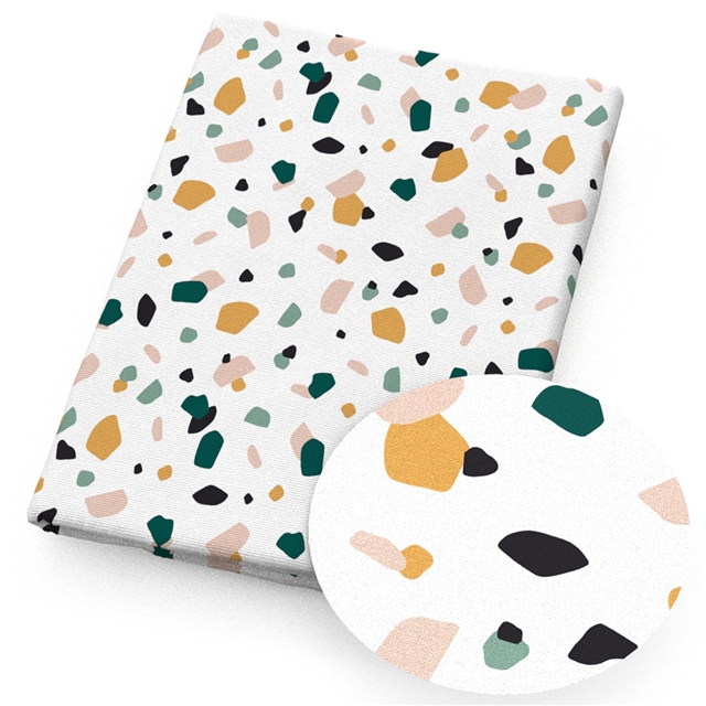 polyester cotton geometric leaves series polyester cotton fabric set (8 pcs/set)