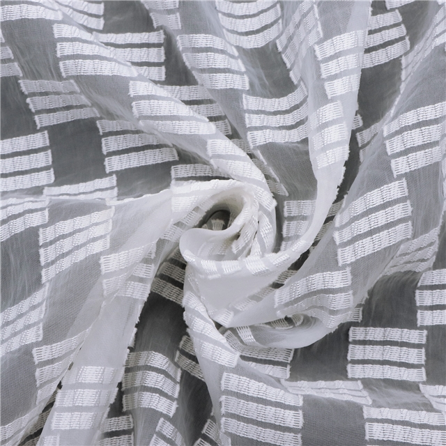 organza small grid jacquard cutting fabric 1#white,50*140cm(19.7*55.1