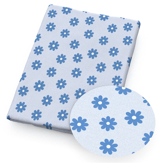 polyester cotton geometric flower series polyester cotton fabric set (12 pcs/set) polyester cotton fabric,50*45cm(19.7*17.7