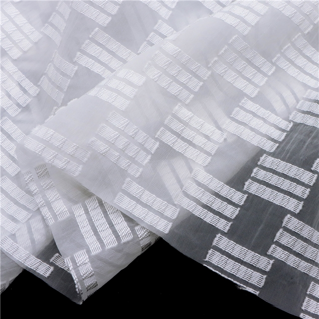 organza small grid jacquard cutting fabric 1#white,50*140cm(19.7*55.1