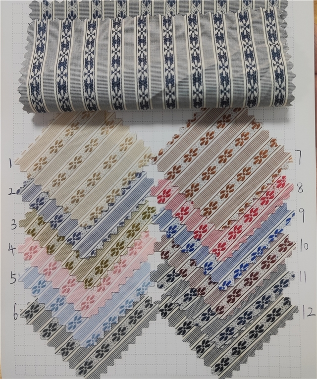 ethnic style geometric stripe color woven jacquard fabric