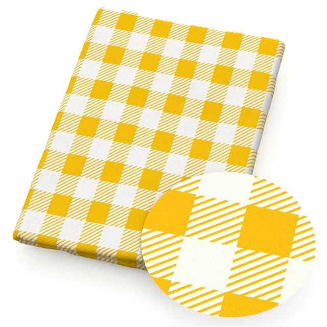 polyester cotton checkered flower animal series polyester cotton fabric set (4 pcs/set)