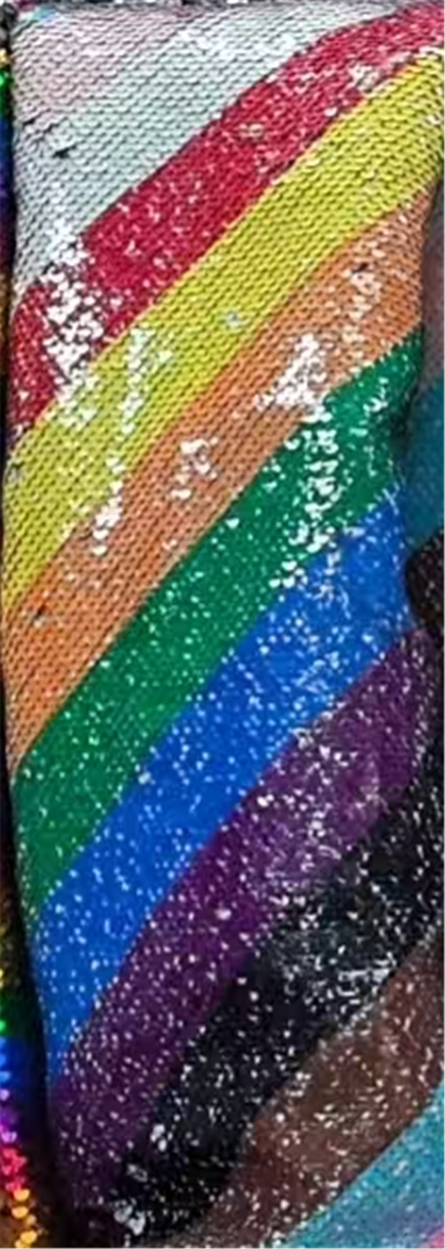 colorful stripes sequins fabric