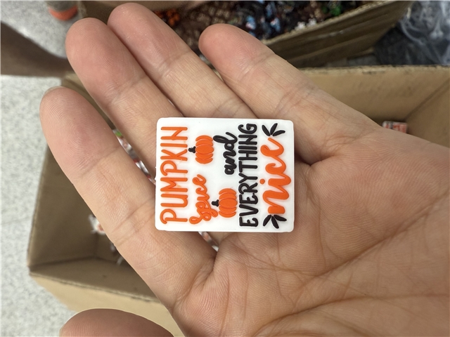 silicone car pumpkin letters silicone bead