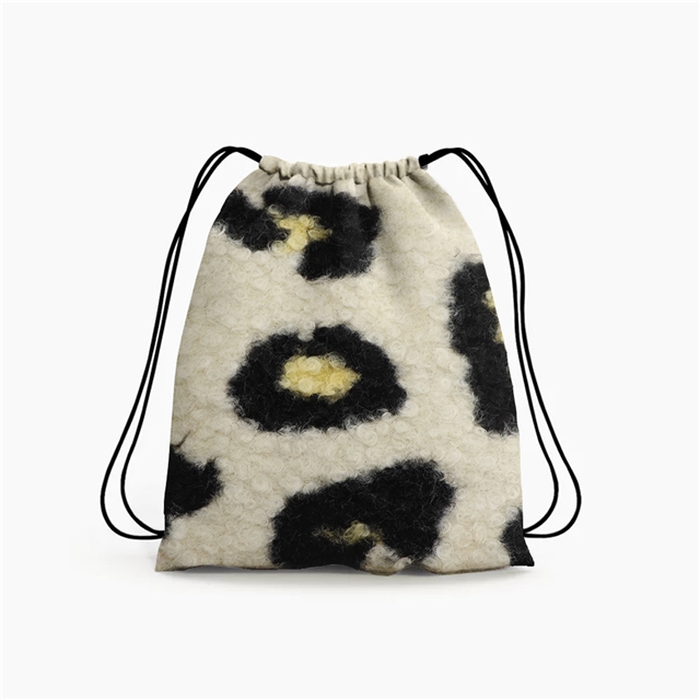 leopard print wool loop velvet fabric