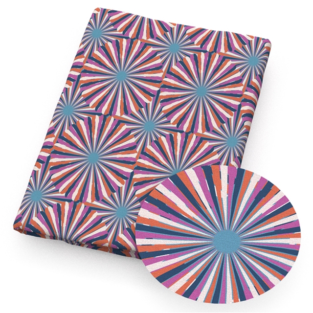 polyester cotton geometry leaves flowers series polyester cotton fabric set (12 pcs/set)