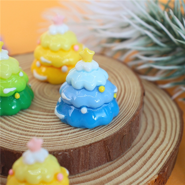 resin gradient christmas tree 3d resin ornament